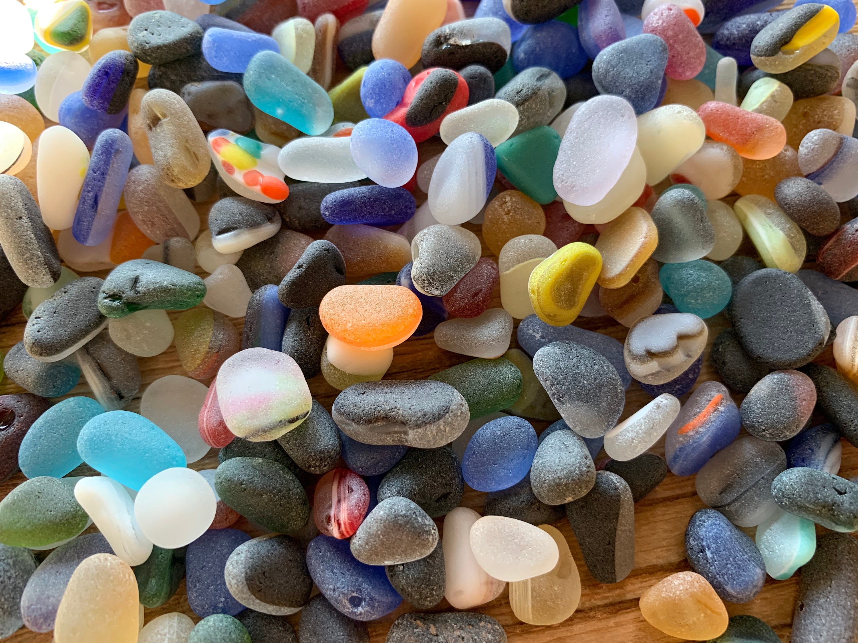 1015mm tiny glass pebbles multi sea glass pebbles sea glass Etsy