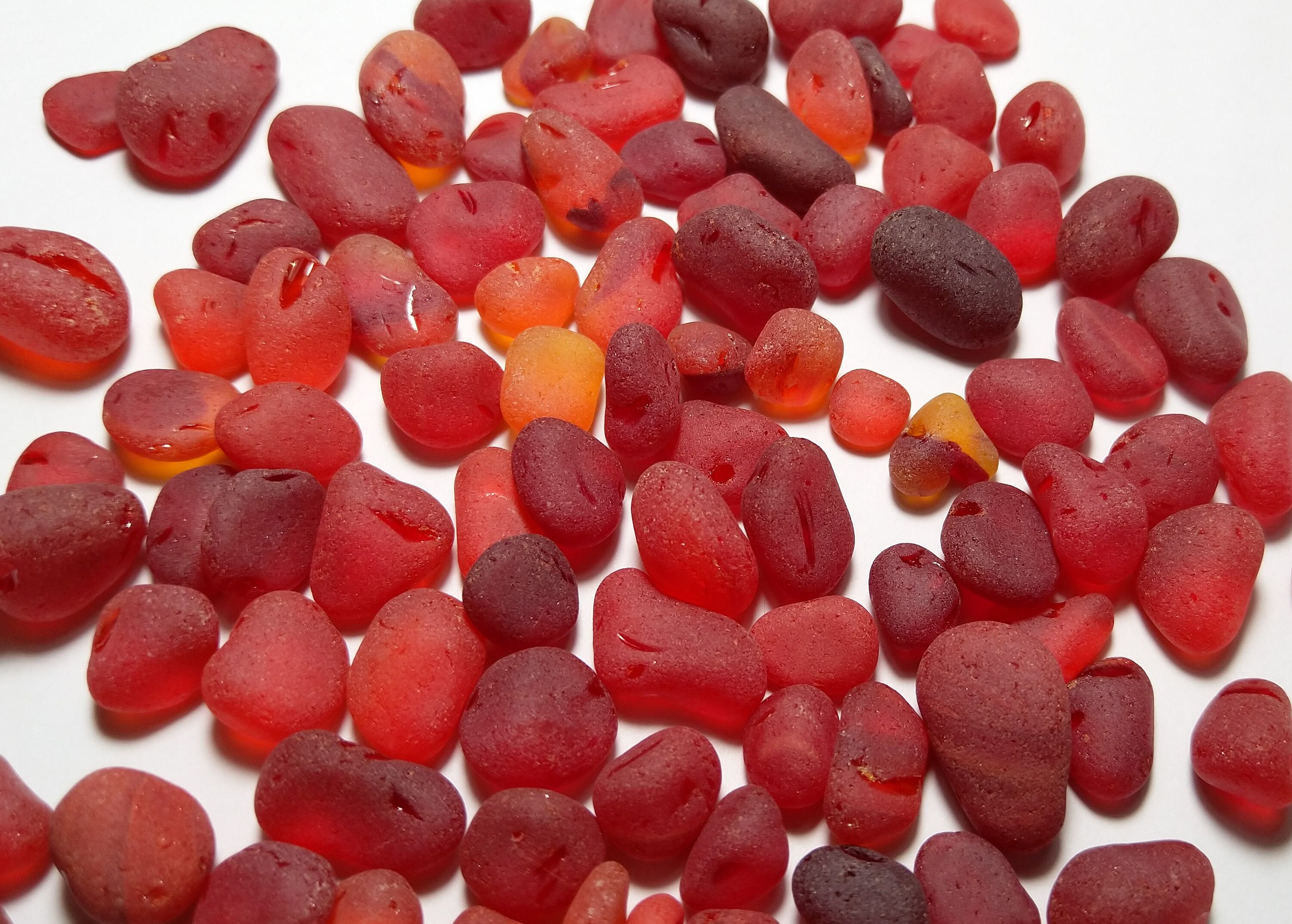 1016mm 0.40.6 red glass pebbles red glass stones Etsy