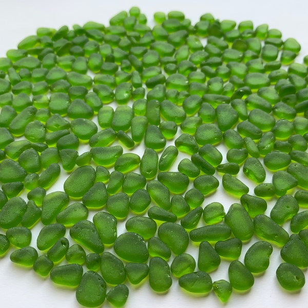 very tiny light moss green sea glass bulk sea glass green 4-10mm