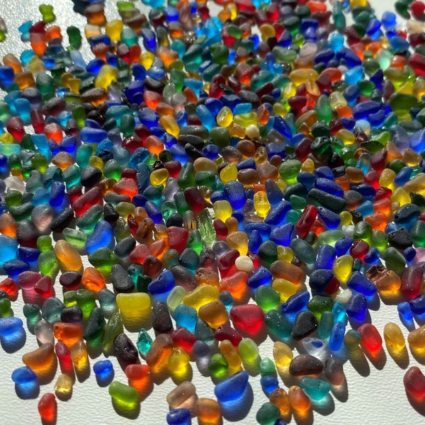 mini glass chips sea glass mini 2-4mm mini sea glass collage miniature mosaic glass jewelry filling miniature making glass miniature glass