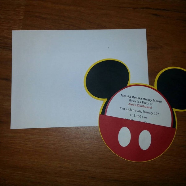 20 Mickey Mouse inspired Birthday Invitations