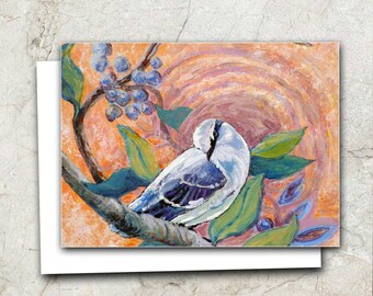 Cards with Dove, romantic card, note cards, card set, art card, greeting card, Small gift,  gift for bird lover