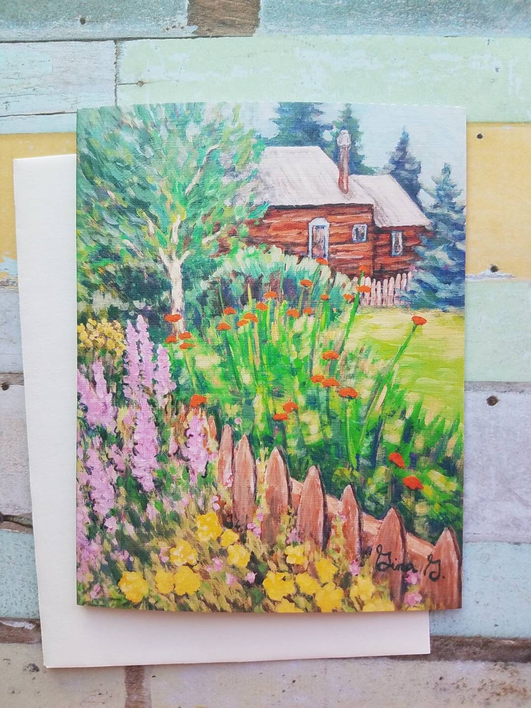 Rustic Cabin Art Note Cards: Gardener Gift, Set of 4 - Etsy