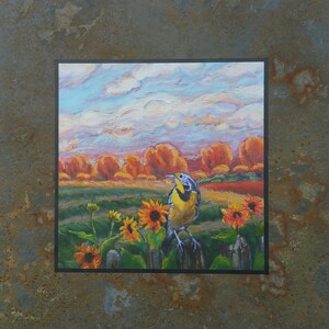 Meadowlark picture, art print, bird art, picture of bird, Meadowlark, bird lover, gift for gardener, wall art