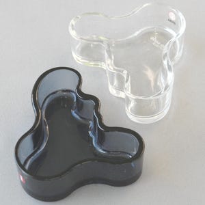 2 x AALTO ALVAR Aalto Bowl for Iittata Finland Scandinavian Glass Mid Century Modern 60s 70s 80s