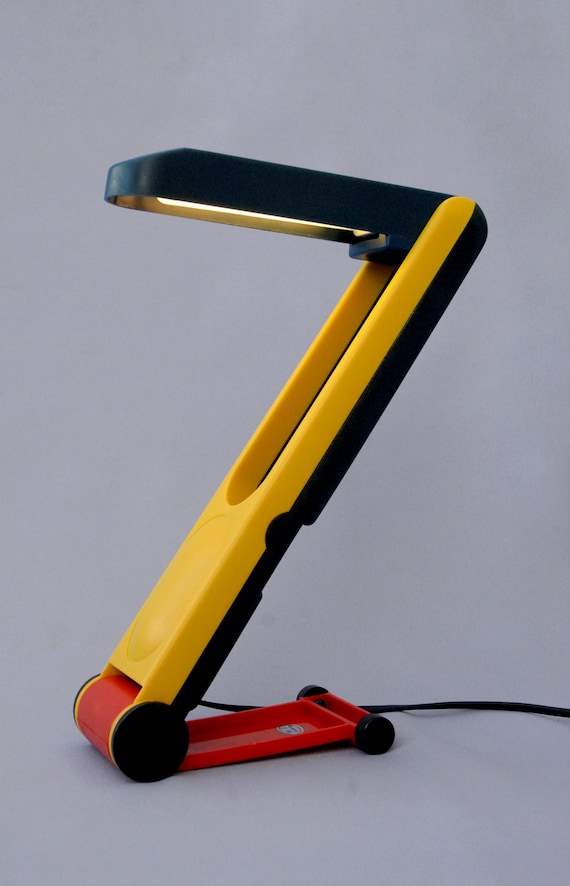 BENETTON Folding Table / Desk LAMP Italian Designer Memphis Post Modern Vintage 1980s 90s