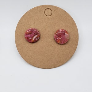 Red Marble Studs
