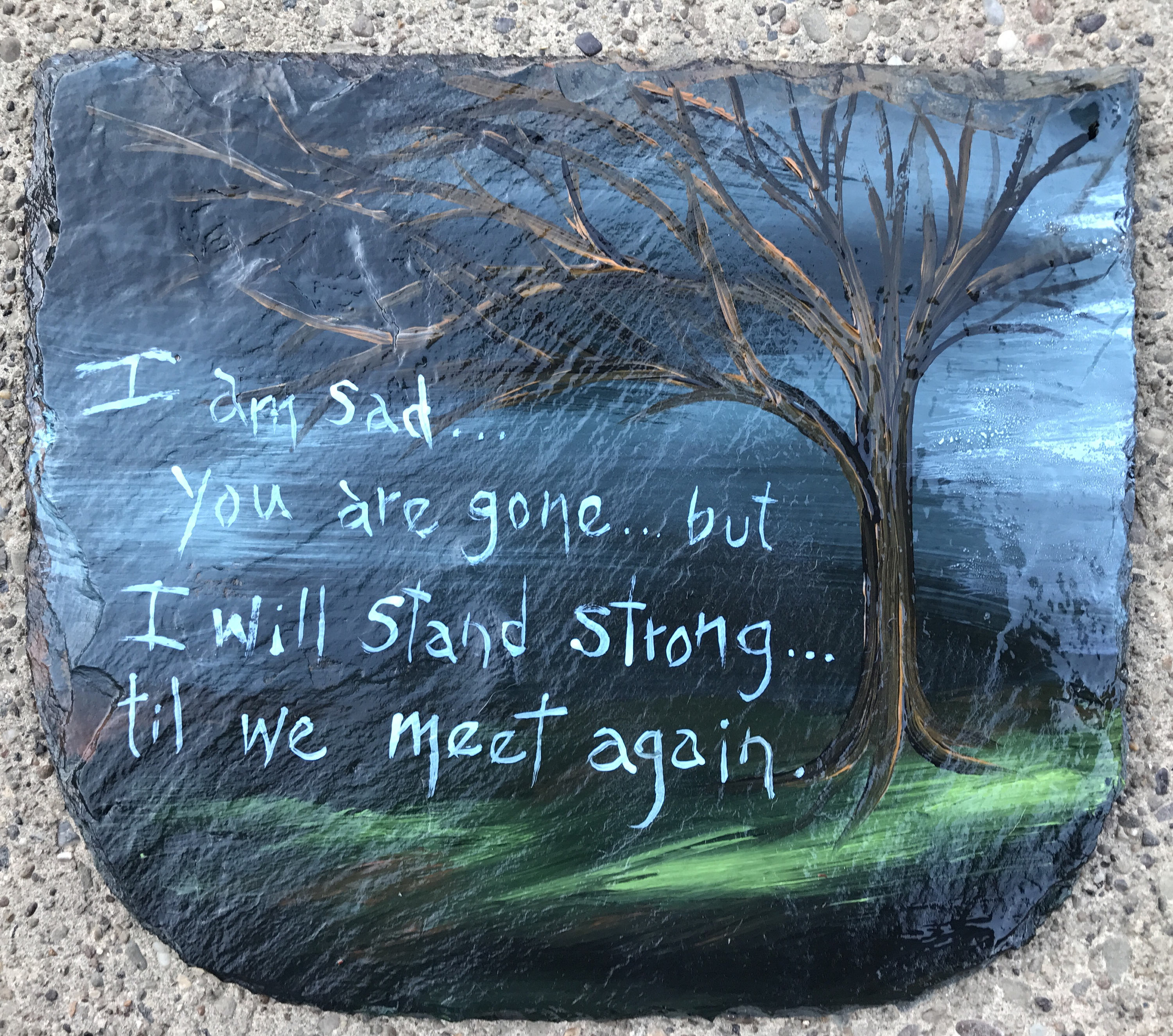 Hand Painted I Am Sad MEMORIAL Death Loss Sympathy REMEMBRANCE Etsy