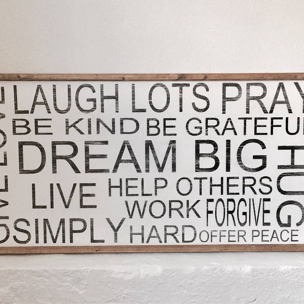 Family Rules|Wood Sign