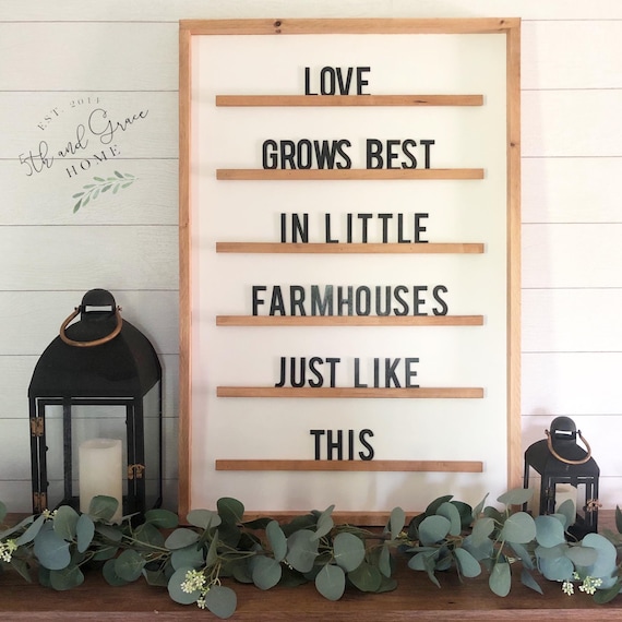 3D Wood Letterboard Sign