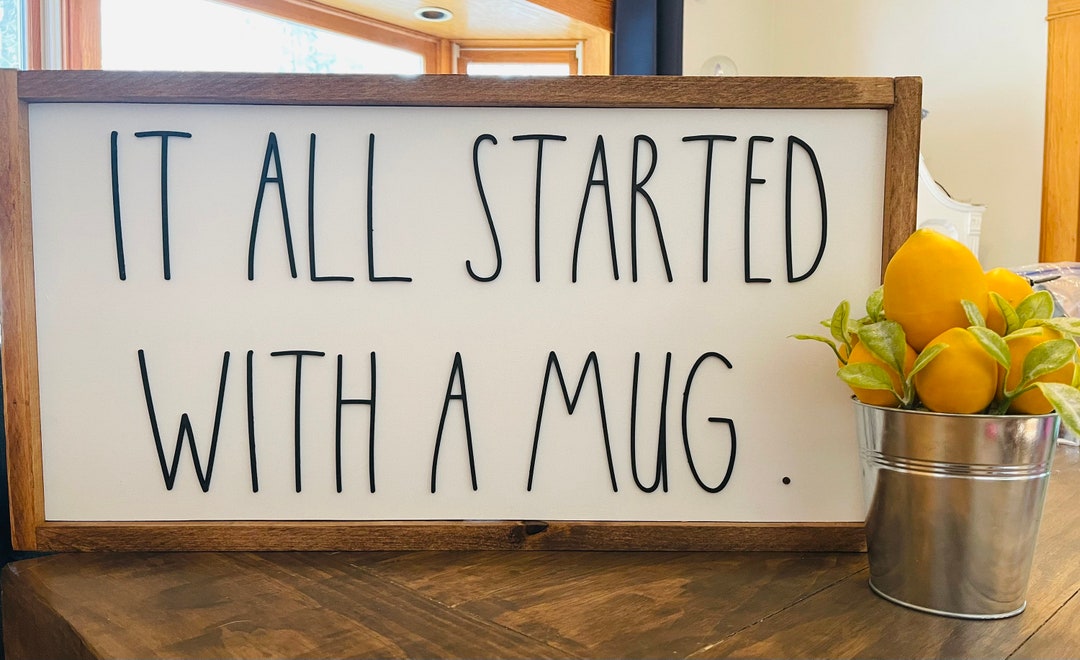 Rae Dunn Inspired 3D Wood Sign - Etsy