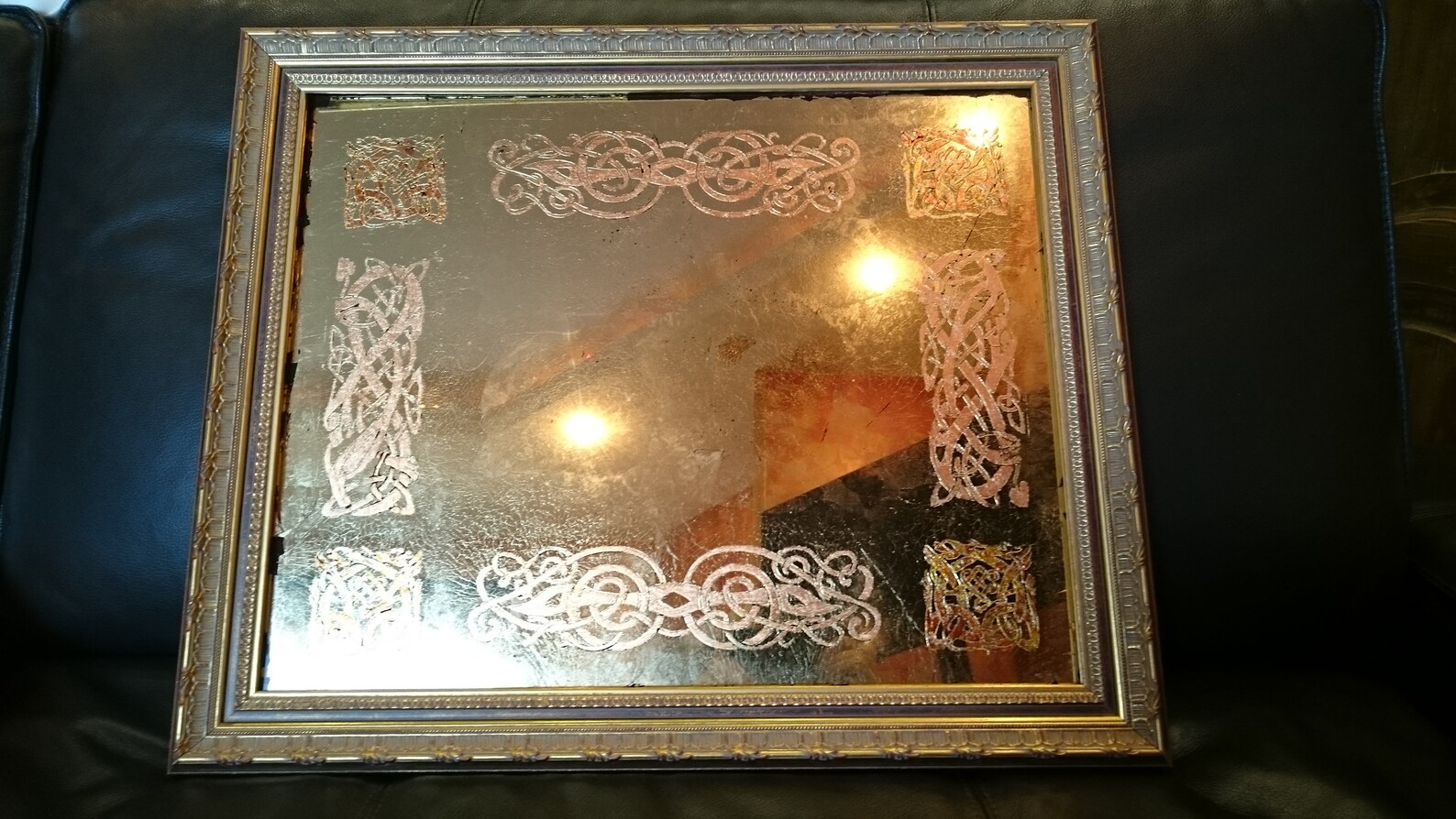 Wall mirror celtic knot Gold mirror Decorative mirrors Celtic Etsy