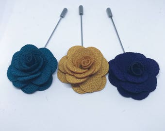 Set of 3 Lapel Flowers