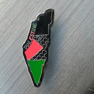 Set of 2 Palestine Map Keychains - Keffiyeh Pattern Engraved, Silver Finish