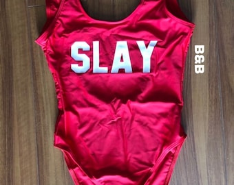 Slay One Piece Swimsuit (Red w/ White)