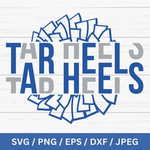 Tar Heels Cheer Png, Tar Heels Svg Png, fichier de sublimation, basket-ball Tar Heels, transferts Dtf, maman Tar Heels, chemise de l'équipe Tar Heels, repassage