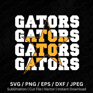 Gators PNG, Gators SVG Download, Editable Color, Gator Png, Cricut, Cut File, Vector, Image, Sublimation, Png, Eps, Dxf, Dtf, Dtg