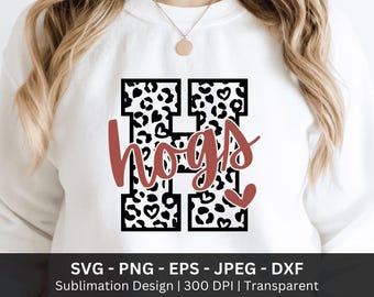 Hogs Svg Png for Sublimation, Hogs Cheer Fan Shirts, Hogs Leopard Png, Hogs School Spirit Png, Hogs Cheetah Print, Hogs DTF, Hogs Merch