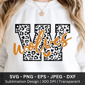 Wolves SVG PNG, Team Spirit Shirt, Mascot Designs Png, High School Spirit Wear, Ready to Press, Wolves Mascot Png, Wolves Game Day Pride