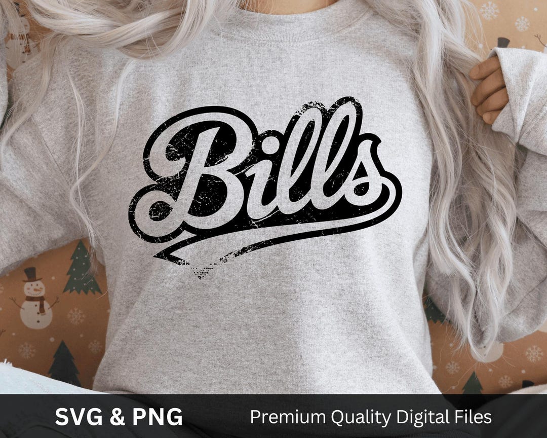 Bills Script Bills SVG PNG Script Team Design for Fan Shirts Cricut Digital Download ...