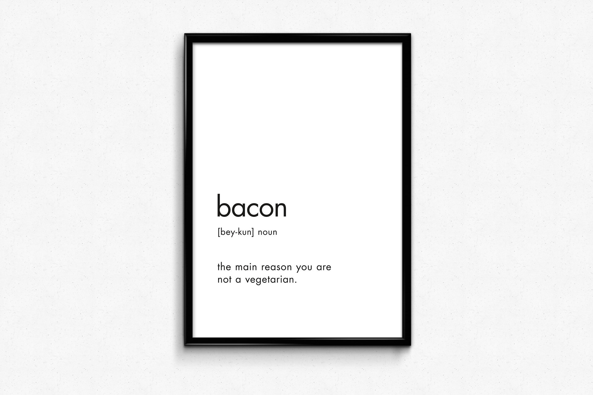 Definition Wall Art Bacon Definition Bacon Decor Etsy