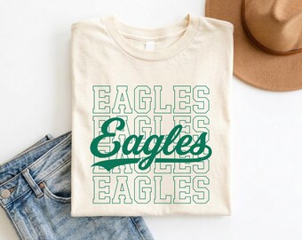 Eagles Png, Preppy Eagles Png, School Spirit Shirt, Eagles Mascot Png, Sublimation Design, Sports Clipart Digital Download