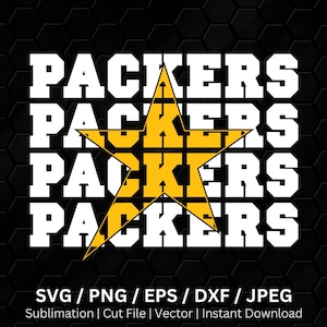 Packers PNG, Packers SVG Download, Editable Color, Packer Png, Cricut, Cut File, Vector, Image, Sublimation, Png, Eps, Dxf, Dtf, Dtg