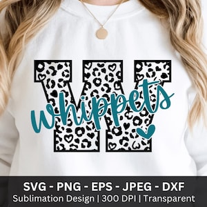 Whippets Leopard Mascot Png, Whippets Pride Svg, Whippet Png, Whippets Cheer Mom, Whippets Fan Png, Whippets Love, Whippets Sublimation, DTF