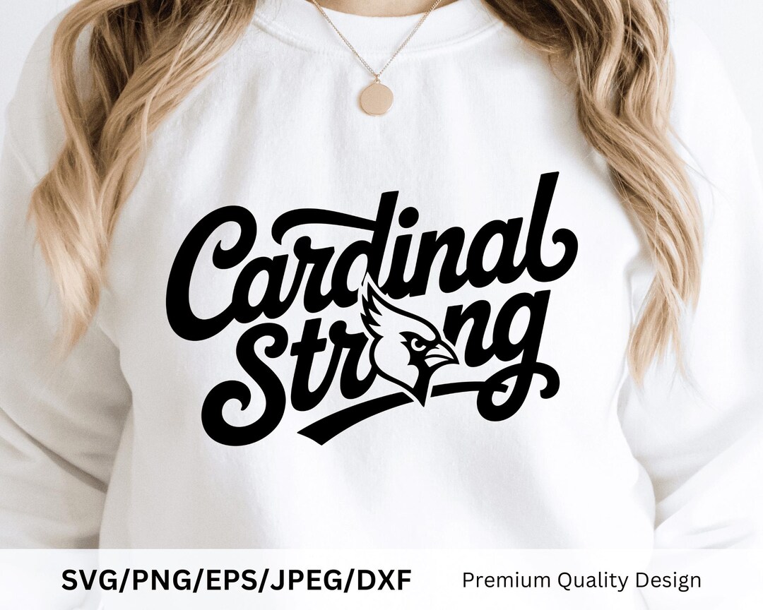 Cardinal Strong Svg Png, School Pride Sublimation Design, Mascot Face ...