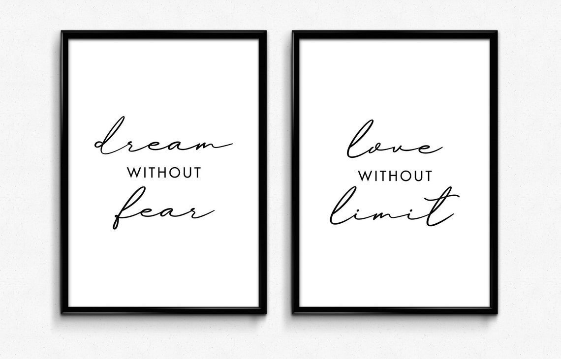 printable quotes for living room dream without fear love