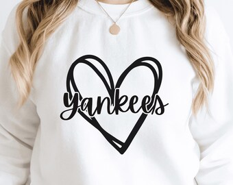Yankees Png, Yankees Svg, School Spirit Shirt, Gameday Png, Heart Mascot Design, Sublimation Download