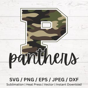 Camo Panthers Mascot Png, Panthers Camo Png, Camouflage Designs, Panthers Cheer Mom, Camo Team Shirts, Panthers Fan, Retro Camo Letters