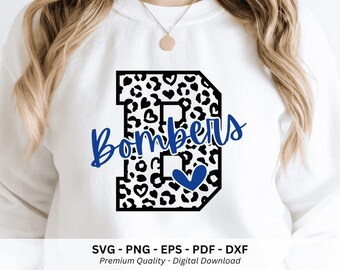 Bombers Svg, Bombers Png Files, Bombers Baseball Football Basketball Soccer School Mascot Shirt Png, Sublimation Design, Digital Download