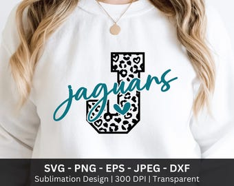 Jaguars Leopard PNG, School Spirit Mascot Clipart, Basketball Mom Png, Sublimation Design, Game Day Png, Svg Digital Download