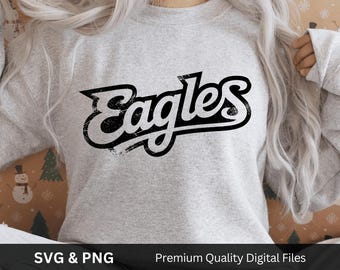 Eagles Distressed Png Svg, Retro Eagles Svg Png, Eagles DTF, Eagles Sports Svgs, Eagles Shirt, Eagles Lettering, Digital Sublimation Design