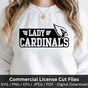 Lady Cardinals Softball Svg, Cardinals Mom t shirt, Cardinal Svg, Cardinals Soccer, College Sport Team, Cardinals Mascot Png,htv Sublimation