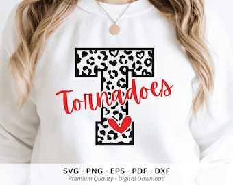 Tornadoes Png, Game Day Sports Shirt, Tornadoes Svg, School Mascot Png, Tornadoes Leopard Svg, Varsity Letter T,  Tornadoes Script Png