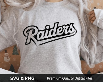 Retro Raiders Png, Sublimation Design, Raiders Pride Svg, Raiders Mascot Png, Raiders School Spirit, Raiders Distressed Shirt Png DTF