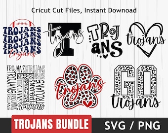 Trojans Mascot SVG PNG Bundle – Team Apparel and Cricut Cut Files