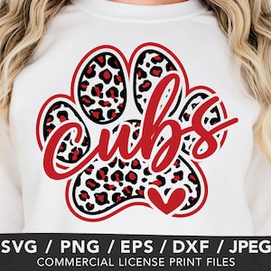 Cubs Svg Files, Sublimation PNG for Tshirt, Cubs High School Team, Instant Download