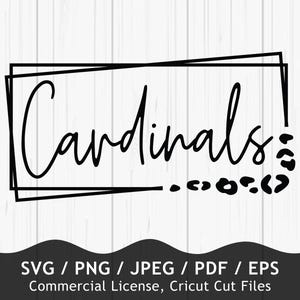 Cardenales SVG, archivo de corte de vinilo, Cardenales PNG, Cardenales Béisbol SVG, Aficionados deportivos PNG, Espíritu de equipo de los Cardenales, Camiseta de los Cardenales SVG Descargar