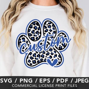 Mascote de equipe personalizado Svg, SVG PNG personalizado, impressão sob demanda, designs para camisetas, sublimação Png, espírito escolar Svg, listagem personalizada