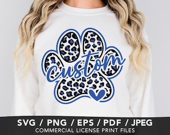 Custom Team Mascot PNG, Personalized School Spirit Shirt Design, Customize Team Shirt SVG