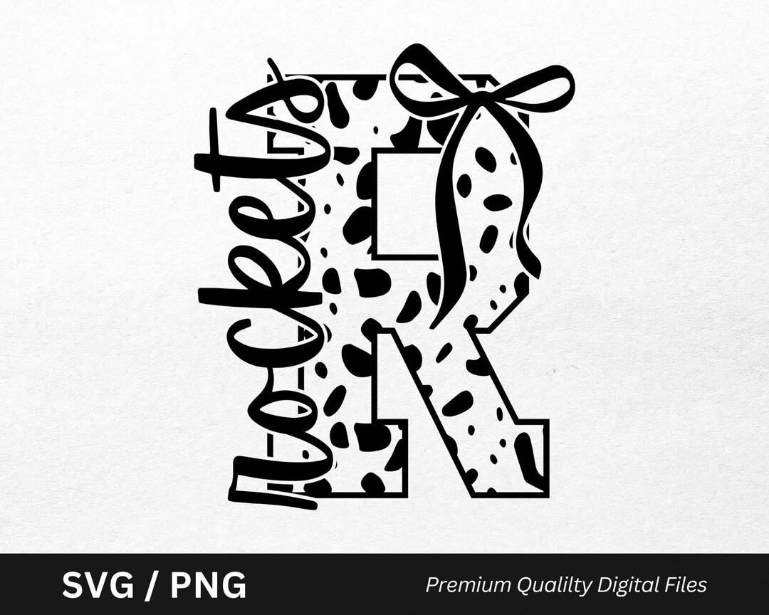 Preppy Rockets Rockets Dalmation Png, Preppy Rockets Svg, Rockets Bow Png, Dalmatian ...