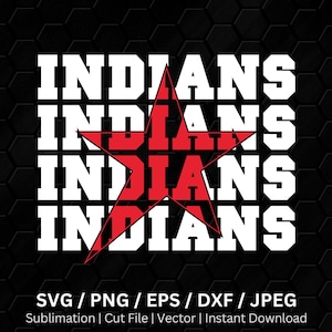 Indians PNG, Indians SVG Download, Editable Color, Indian Png, Mascot, Cricut, Cut File, Vector, Image, Sublimation, Png, Eps, Dxf, Dtf, Dtg