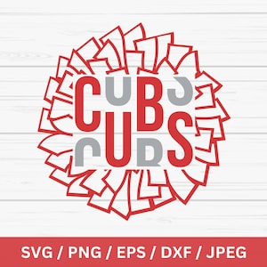 Cubs Baseball, Cubs Pride Svg, Cubs Cheer Png, Cubs Team Spirit, Cricut Cut Files, Sublimation Design, Cubs Iron On, Dtf, Vinyl, Clipart