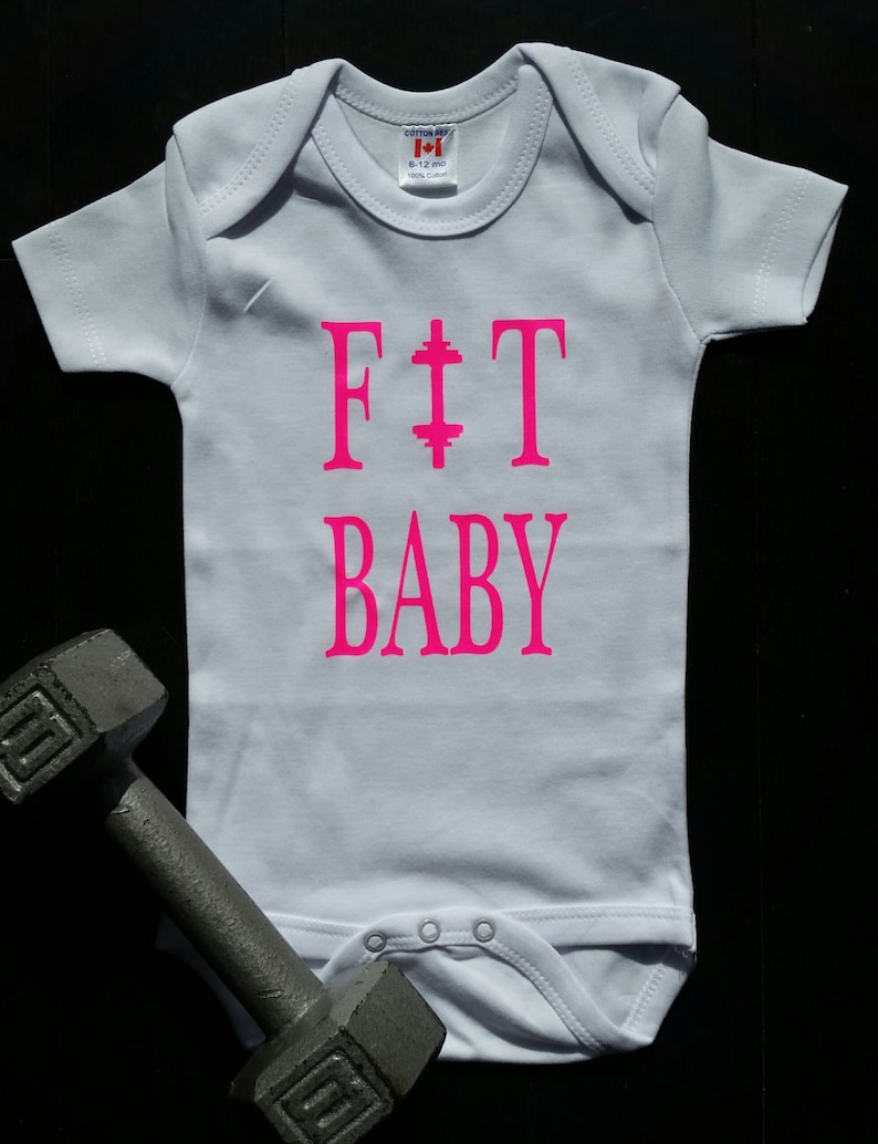 Fit Baby Baby Boy and Girl Gym Bodysuit Fitness & Flexing Etsy Canada