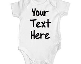 Custom Bodysuit - Design your own - Picture or Text - logos -  Baby Shower Gift - funny saying