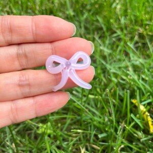Handmade Glass Bow Ring Borosilicate glass Opaque Lilac Glass Sculptural Lampwork Jewelry – Unique Gift for Her Glass on Hudson Jewelry
