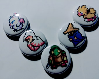 chocobo &friends 5 one-inch button pin
